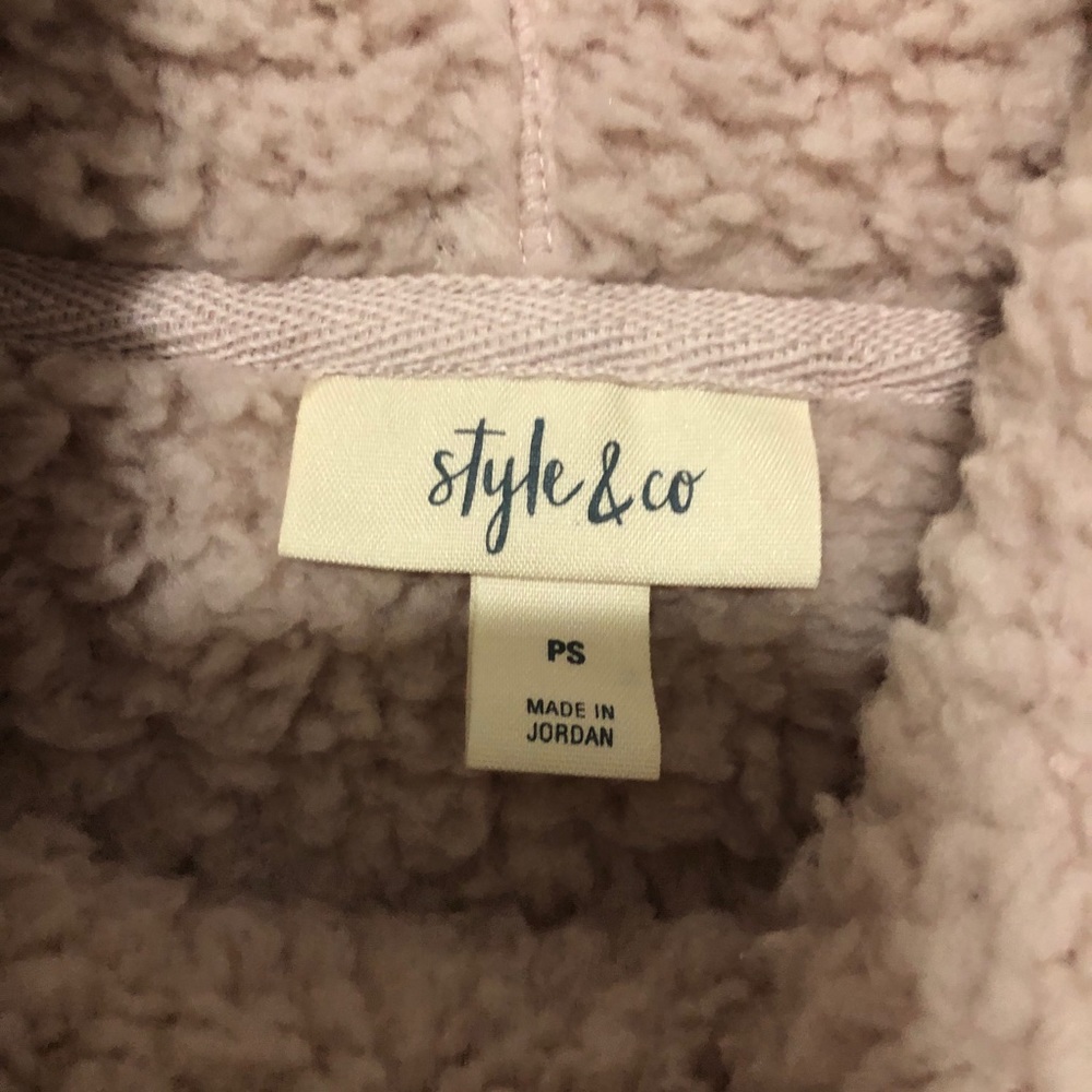 NWT- Style & Co. blush pink teddy sweater - Picture 5 of 7